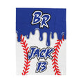 Personalized Baseball Velveteen Plush Blanket — Custom Name & Number (Carter 2)
