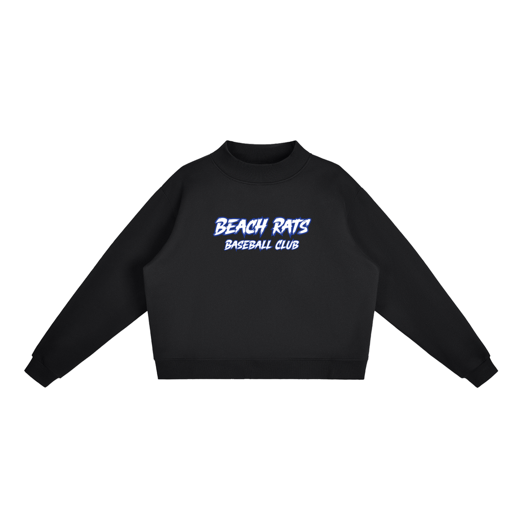 Essential Fleece Mock-Neck Crew Sweatshirt