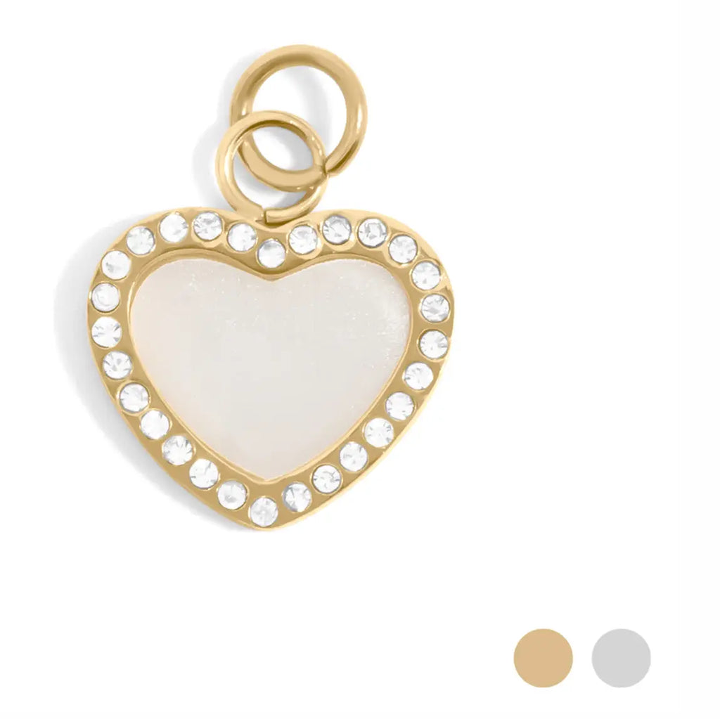 Pearl Heart Charm