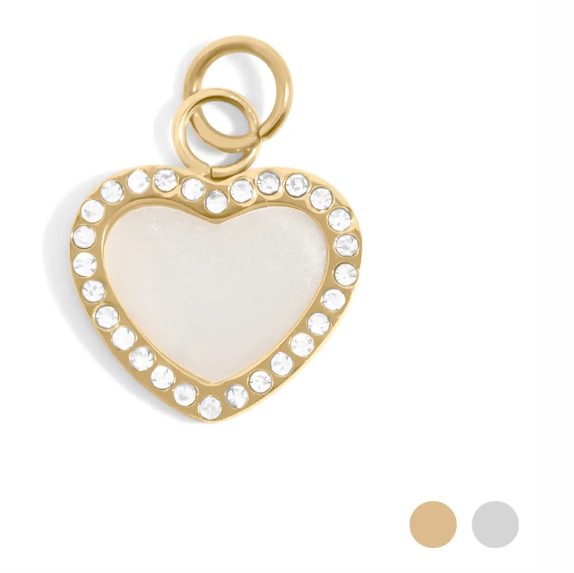 Pearl Heart Charm