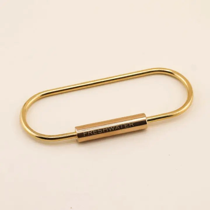Brass Oval Key Ring