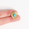 Semi Precious Sunburst Heart Charm For Necklaces